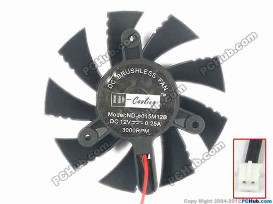 89781 ID-Cooling ND-8015M12B Server - Frameless / GPU Fan 12V 0.25A, W60x 2x 2, D75x15, C42, Black ID-Cooling ND-8015M12B Server - Frameless / GPU Fan 