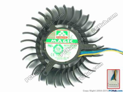 89806 Protechnic Magic MGT6012YR-W15 Server - Frameless / GPU Fan dia60x60x10, w50x4x4, 12V 0.37A Protechnic Magic MGT6012YR-W15 Server - Frameless / GPU Fan