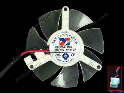 89807 ARX FS1250-A1012A Server - Frameless / GPU Fan dia47x47x10, w60x2x2, 12V 0.19A ARX FS1250-A1012A Server - Frameless / GPU Fan 