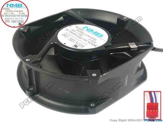 89849 NMB-MAT / Minebea 5920PL-07W-B45 Server - Round Fan D53, dia172x172x50, 48V 0.43A NMB-MAT / Minebea 5920PL-07W-B45 Server - Round Fan