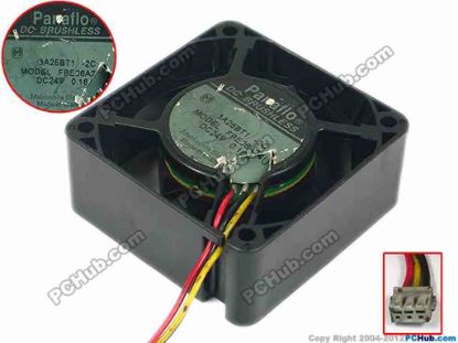 89947 Panasonic FBE06A24U Server - Square Fan sq60x60x25, w30x3x3, 24V 0.16A Panasonic FBE06A24U Server - Square Fan 