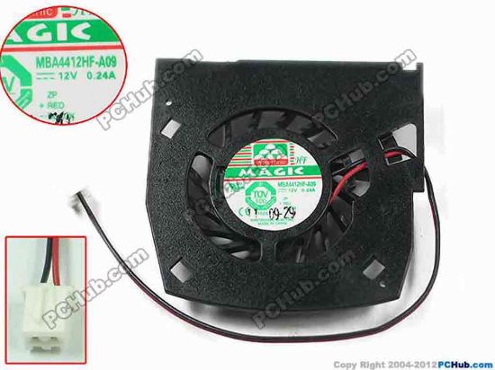 90113 Protechnic Magic MBA4412HF-A09 Server - Round Fan w75x2x2, 12V 0.24A Protechnic Magic MBA4412HF-A09 Server - Round Fan