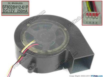 90136 Toshiba SF8028H12-61P Server - Blower Fan w205x3x3, 12V 300mA Toshiba SF8028H12-61P Server - Blower Fan 
