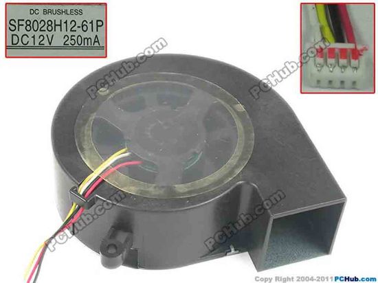 90136 Toshiba SF8028H12-61P Server - Blower Fan w205x3x3, 12V 300mA Toshiba SF8028H12-61P Server - Blower Fan 