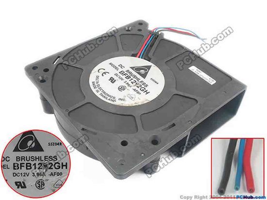 90164 Delta Electronics BFB1212GH Server - Blower Fan -AF00, 3-wire, 12V 3.96A Delta Electronics BFB1212GH Server - Blower Fan 
