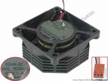 90230 Panasonic FBL06A12L Server - Square Fan sq60x60x25, 2-wire, 12V 0.1A Panasonic FBL06A12L Server - Square Fan 