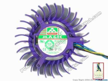 90432 Protechnic Magic MGT6012ZR-W15 Server - Frameless / GPU Fan dia60x60x15, 170mm, 4-wire -4pin connector, 12V 0. Protechnic Magic MGT6012ZR-W15 Server - Frameless / GPU Fan 