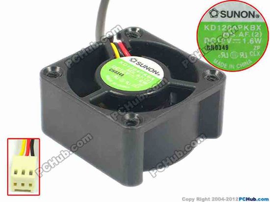 90512 SUNON KD1204PKBX Server - Square Fan MS.AF.(2), sq40x40x20, 3-wire, 12V 1.6W SUNON KD1204PKBX Server - Square Fan 