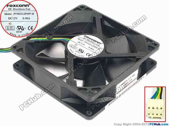 90590 Foxconn PV902512PSPF Server - Square Fan p/n:41R6269, sq92x92x25, w150x4x4, 12V 0.4A Foxconn PV902512PSPF Server - Square Fan 