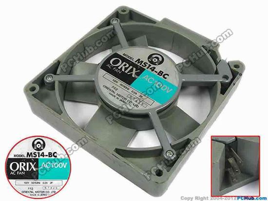 90595 ORIX MS14-BC Server - Square Fan sq140x140x28, 100V 0.2A ORIX MS14-BC Server - Square Fan 