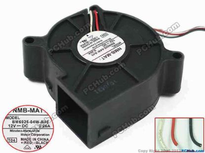 90617 NMB-MAT / Minebea BM6025-04W-B49 Server - Blower Fan T04, bw60x60x25, 3-wire, 12V 0.26A NMB-MAT / Minebea BM6025-04W-B49 Server - Blower Fan 