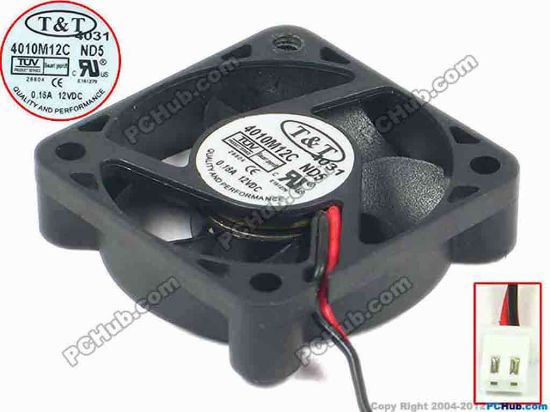 90633 T&T 4010M12C Server - Square Fan ND5, sq40x10, w40x2x2, 12V 0.16A T&T 4010M12C Server - Square Fan