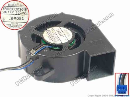 90675 Toshiba SF6023BLH12-01E Server - Blower Fan bw60x60x23, w55x3x3, 12V 200mA Toshiba SF6023BLH12-01E Server - Blower Fan 
