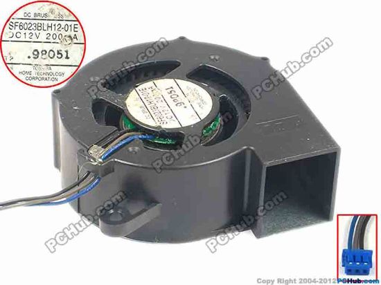 90675 Toshiba SF6023BLH12-01E Server - Blower Fan bw60x60x23, w55x3x3, 12V 200mA Toshiba SF6023BLH12-01E Server - Blower Fan 
