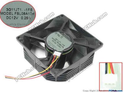 90681 Panasonic FBL08A12H Server - Square Fan sq80x80x25, w75x3x3, 12V 0.25A Panasonic FBL08A12H Server - Square Fan 