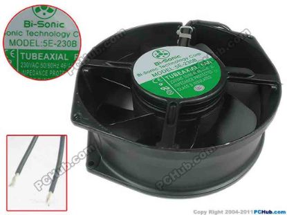90715 Bi-Sonic 5E-230B Server - Round Fan dia150x150x55, 2-wire, 230V 46W Bi-Sonic 5E-230B Server - Round Fan