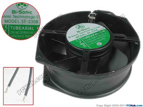 90715 Bi-Sonic 5E-230B Server - Round Fan dia150x150x55, 2-wire, 230V 46W Bi-Sonic 5E-230B Server - Round Fan