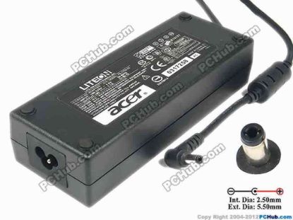 90830 LITE-ON PA-1700-02 AC Adapter- Laptop 19V 7.1A, 5.5/2.5mm, 3-Prong LITE-ON PA-1700-02 AC Adapter- Laptop <span id="ctl00_ContentPlaceHolder1_ItemDesc1_lblItemDescription" class="span11">
<p>AC Adapter Model: PA-1700-02<br />
</p>
<p>INPUT: 100-240V~ 1.8A, 50-60Hz<br />
OUTPUT: 19V 7.1A 135W<br />
Connecter size: Int. Diameter: 2.50mm    <br />
                       Ext. Diameter: 5.50mm</p>
<p>Dimensions: 170 x 65 x 40 mm</p>
<p>*When buying any compatible AC adapter, please take note the type of power cord(2 or 3-prong) used.</p>
<p>**Please take note, 3 wire AC <a href="http://www.pchub.com/uph/category/356-0-0-1-2/Laptop-Spare-Part.html"><font color="#810081">power cord</font></a> not included.</p></span>