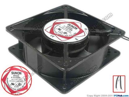 90865 SUNON DP300A Server - Square Fan XBL, sq120x120x38, 2-wire, 380V 0.08A SUNON DP300A Server - Square Fan 