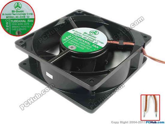90919 Bi-Sonic 4E-230B Server - Square Fan 02, sq120x120x38, 230VAC 50/60Hz 22/21W Bi-Sonic 4E-230B Server - Square Fan 