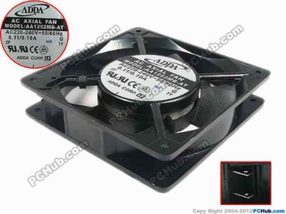 91108 ADDA AA1252MB-AT Server - Square Fan G, sq120x120x25mm, 240V 0.11A ADDA AA1252MB-AT Server - Square Fan 
