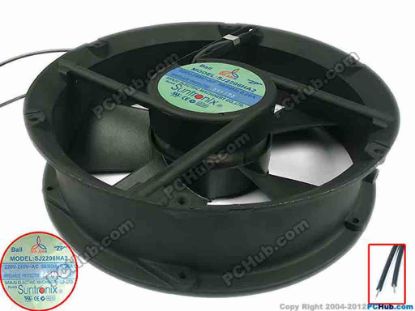 91135 San Jun / Suntronic SJ2206HA2 Server - Round Fan dia220x220x60, 2-wire, 240V 60Hz San Jun / Suntronic SJ2206HA2 Server - Round Fan 