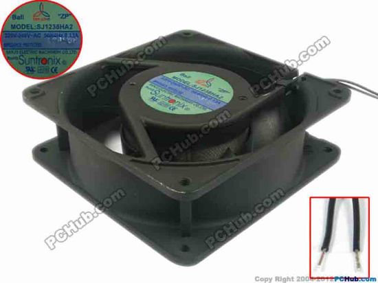 91165 San Jun / Suntronic SJ1238HA2 Server - Square Fan sq120x120x38, 240V 60Hz San Jun / Suntronic SJ1238HA2 Server - Square Fan 