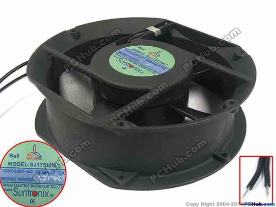 91166 San Jun / Suntronic SJ1751HA2 Server - Round Fan dia172x150x51, 240V 60Hz San Jun / Suntronic SJ1751HA2 Server - Round Fan