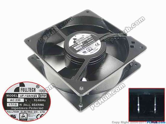 91313 FULLTECH UF-12AM23 Server - Square Fan, BTHF,  BTHH, dia120x120x38, 230V 17W FULLTECH UF-12AM23 Server - Square Fan