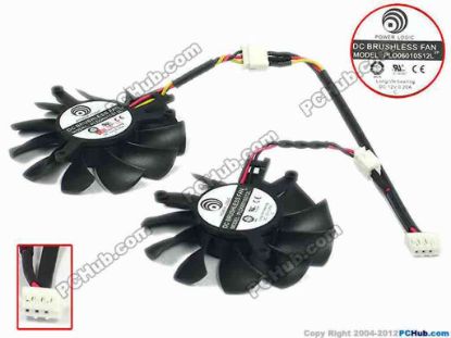 91493 Power Logic PLD06010S12L Server - Frameless / GPU Fan dia55x55x10, w140x65x5x4, 12V 0.2A Power Logic PLD06010S12L Server - Frameless / GPU Fan 