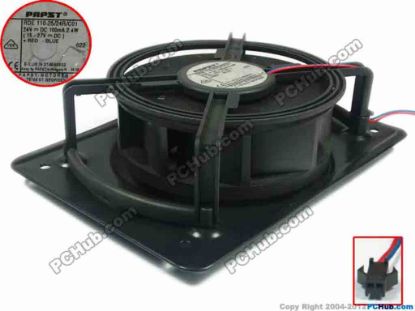 91504 ebm-papst RDE 110-25/24R/C01 Server - Round Fan RDE110-25/24R/C01, w380x2x2, 24V 2.4W ebm-papst RDE 110-25/24R/C01 Server - Round Fan