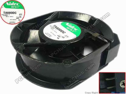 91796 Nidec A34457-10 Server - Round Fan dia172x172x51, 24V 0.84A Nidec A34457-10 Server - Round Fan