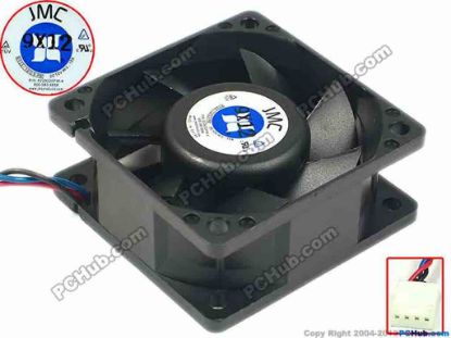 91919 JMC / DaTech 6025-12 Server - Square Fan 6229220PW-4, sq60x25, w100x3x4, 12V 0.15A JMC / DaTech 6025-12 Server - Square Fan 