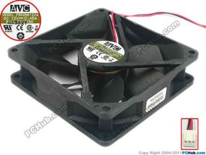 91950 AVC F9025B12UA Server - Square Fan sq92x92x25, w175x3x3, 12V 0.45A AVC F9025B12UA Server - Square Fan 