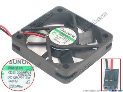 91985 SUNON KD1205PFV1 Server - Square Fan 11.MS.A.GN, sq50x50x10, 2-wire, 12V 1.3W SUNON KD1205PFV1 Server - Square Fan 