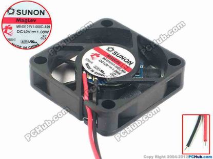 91990 SUNON ME40101V1-000C-A99 Server - Square Fan sq40x40x10, 2-wire, 12V 1.08W SUNON ME40101V1-000C-A99 Server - Square Fan 