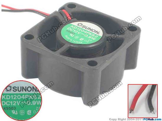 91999 SUNON KD1204PKS2 Server - Square Fan sq40x40x20, 2-wire, 12V 0.9W SUNON KD1204PKS2 Server - Square Fan 