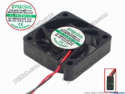 92021 EverCool EC4010M12S Server - Square Fan sq40x40x10, w235x2x2, 12V 0.07A EverCool EC4010M12S Server - Square Fan 