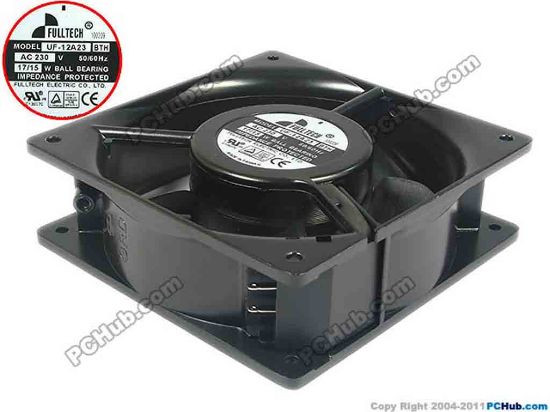 92129 FULLTECH UF-12A23 Server - Square Fan sq120x120x38, 230V 60Hz FULLTECH UF-12A23 Server - Square Fan