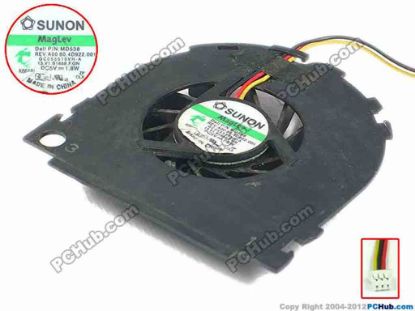 92177 SUNON GC055515VH-A Cooling Fan  13.V1.B1658.F.GN, 5V 1.88W, Bare fan SUNON GC055515VH-A Cooling Fan  