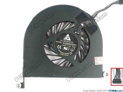 92308 Delta Electronics KSB0605HC Cooling Fan  -9H2B, w30x4x4, 5V 0.45A, Bare fan Delta Electronics KSB0605HC Cooling Fan  