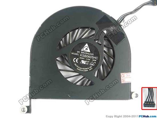 92308 Delta Electronics KSB0605HC Cooling Fan  -9H2B, w30x4x4, 5V 0.45A, Bare fan Delta Electronics KSB0605HC Cooling Fan  