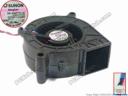 92341 SUNON GB1206PTV1-AY Server - Blower Fan 13.B4310.F.X.GN , bw58x58x25, w125x3x3, 12V 2.52W SUNON GB1206PTV1-AY Server - Blower Fan