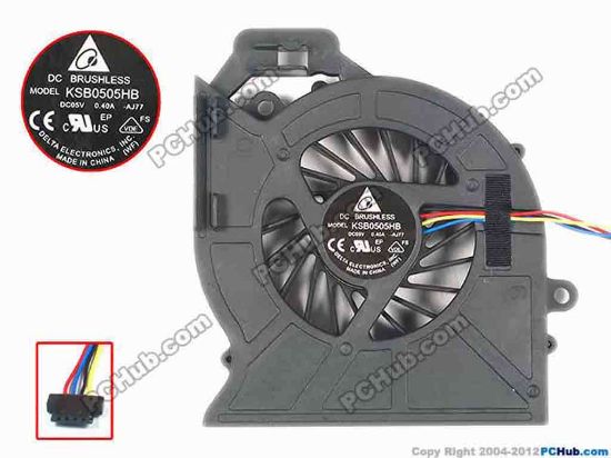 92551 HP Pavilion dv6-6000 Series Cooling Fan  AJ77, DC 5V 0.40A, Bare Fan HP Pavilion dv6-6000 Series Cooling Fan