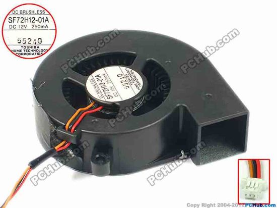92558 Toshiba SF72H12-01A Server - Blower Fan bw65x60x20, w50x3x3, 12V 250mA Toshiba SF72H12-01A Server - Blower Fan 