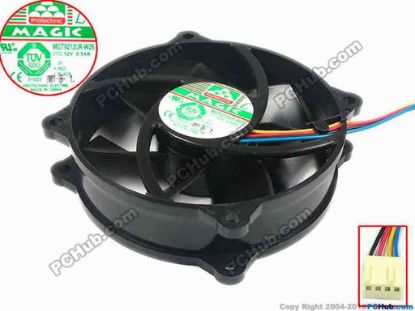92712 Protechnic Magic MGT9212UR-W25 Server - Round Fan (200009130-GP), dia92x92x25, w120x4x4, 12V 0.54A Protechnic Magic MGT9212UR-W25 Server - Round Fan 