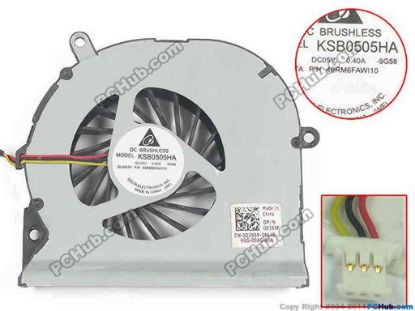 93039 Delta Electronics KSB0505HA Cooling Fan  -9G58, w35x3x, 5V 0.40A, Bare fan Delta Electronics KSB0505HA Cooling Fan  