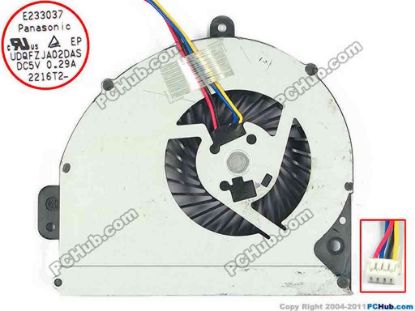 93049 ASUS A43S Cooling Fan  UDQFZJA02DAS, w20x4x4, 5V 0.29A, Bare fan ASUS A43S Cooling Fan  