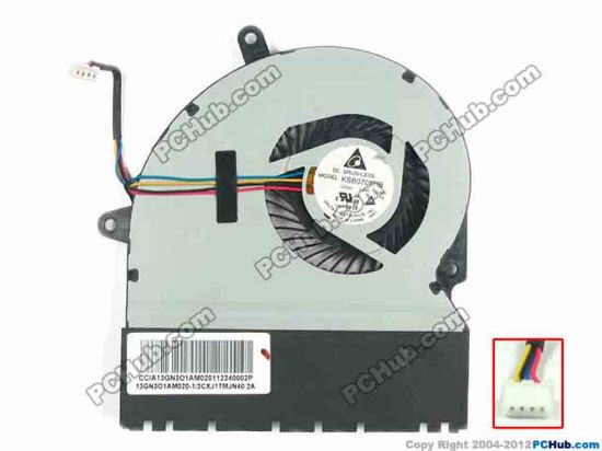 93146 Delta Electronics KSB0705HB Cooling Fan  -CA29, w35x4x4, 5V 0.40A, Bare fan  Delta Electronics KSB0705HB Cooling Fan  <span style='font: bold 14px/22px tahoma, arial, "hiragino sans gb", 宋体, sans-serif; text-align: left; color: #000000; text-transform: none; text-indent: 5px; letter-spacing: normal; word-spacing: 0px; float: none; display: inline !important; white-space: nowrap; orphans: 2; widows: 2; font-size-adjust: none; font-stretch: normal; background-color: #ffffff; -webkit-text-size-adjust: auto; -webkit-text-stroke-width: 0px;'><span class="Apple-converted-space" style="color: #ff0000;">&nbsp;</span><span style="color: #ff0000;">ASUS X401A</span></span>
