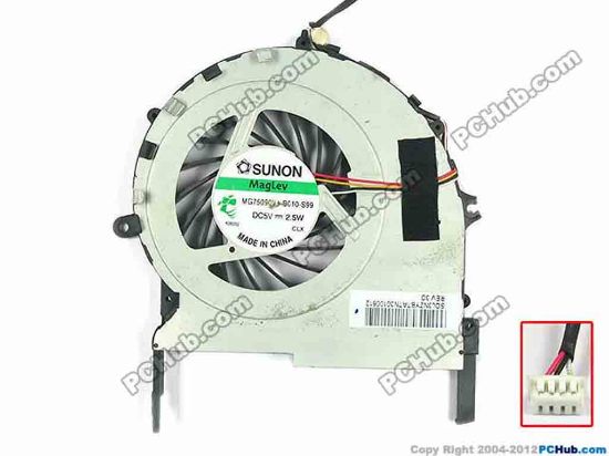 93147 SUNON MG75070V1-B010-S99 Cooling Fan  DC5V 2.5W, Bare fan, SUNON MG75070V1-B010-S99 Cooling Fan